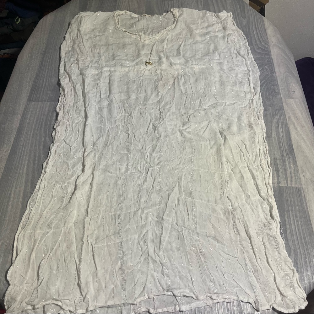 Gypsie Blu Ivory White Dress; Swim Cover Up; OS